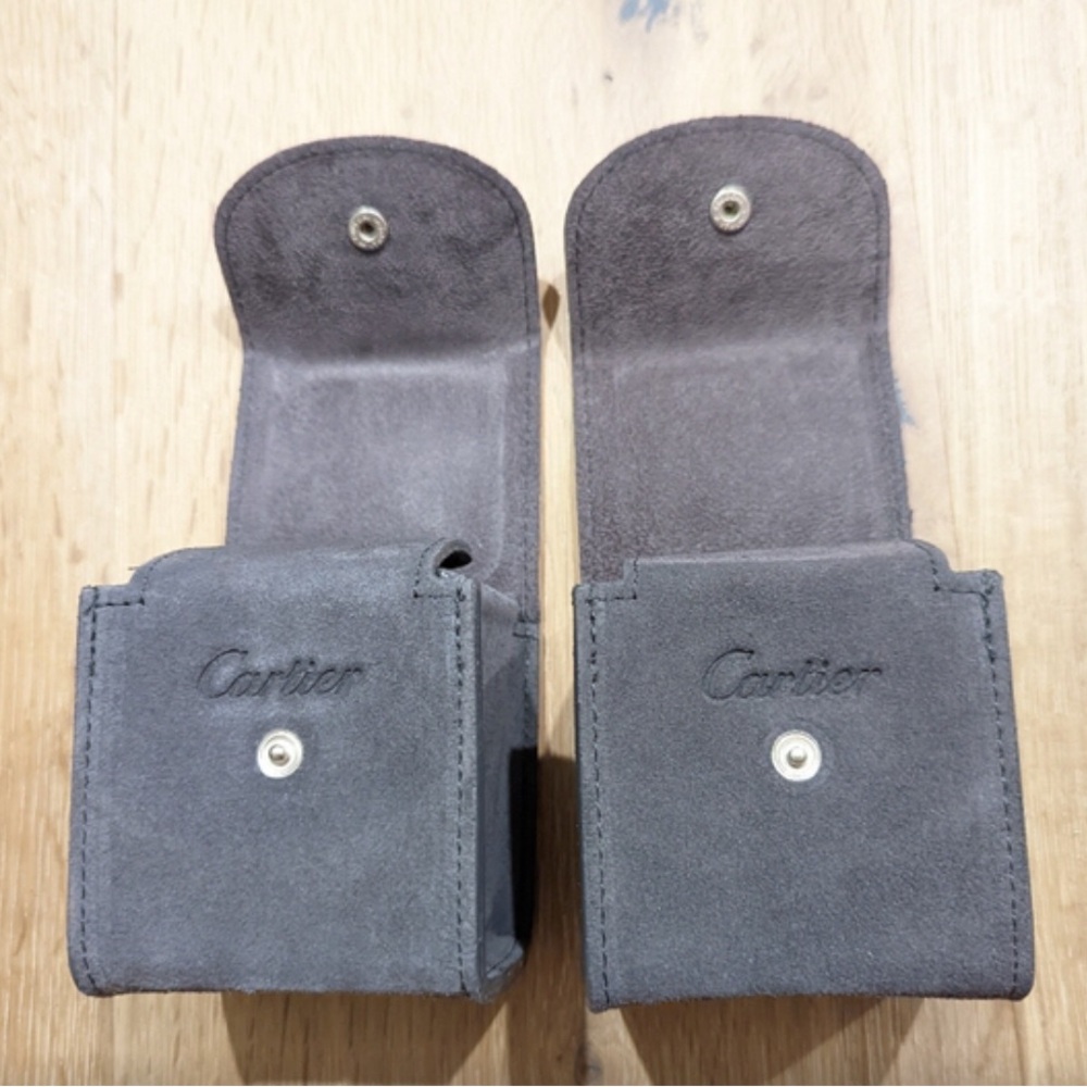 Authentic Cartier watch travel cases gray - Picture 2 of 5